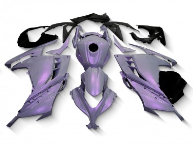 Carenagens Moto Kawasaki EX300 2013-2024 - Camaleão Cinzento Dazz Roxo Pérola