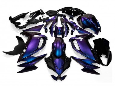Carenagens Moto Kawasaki Ninja 650 EX650 2020-2025 - Camaleão Azul Roxo