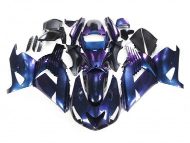 Carenagens Moto Kawasaki ZX14R ZZR1400 2006-2011 - Camaleão Azul Roxo