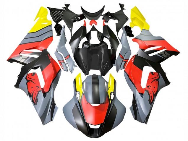 Carenagens Moto Honda CBR1000RR-R 2020-2023 - Amarelo Cinzento Vermelho Preto Fosco
