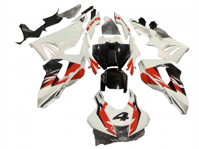 Carenagens Moto Honda CBR1000RR-R 2020-2023 - Branco Vermelho Preto Brilhante 4