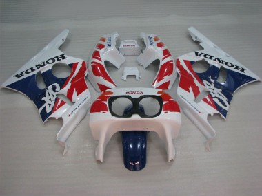 Carenagens Moto Honda CBR400RR NC23 1987-1989 - Branco Vermelho Azul
