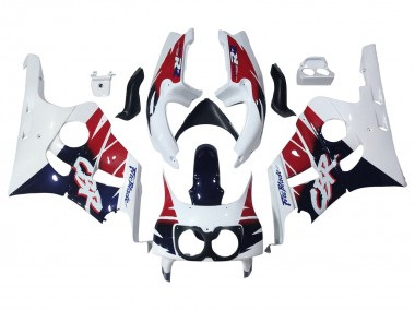 Carenagens Moto Honda CBR400RR NC29 1990-1999 - Branco Vermelho Azul Escuro Fireblade