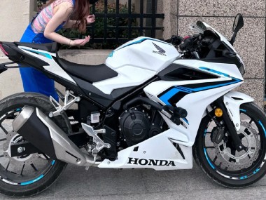 Carenagens Moto Honda CBR400R 2022 - Branco Azul