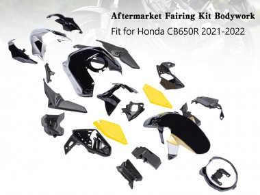 Carenagens Moto Honda CB650R 2019-2022 - Preto Amarelo