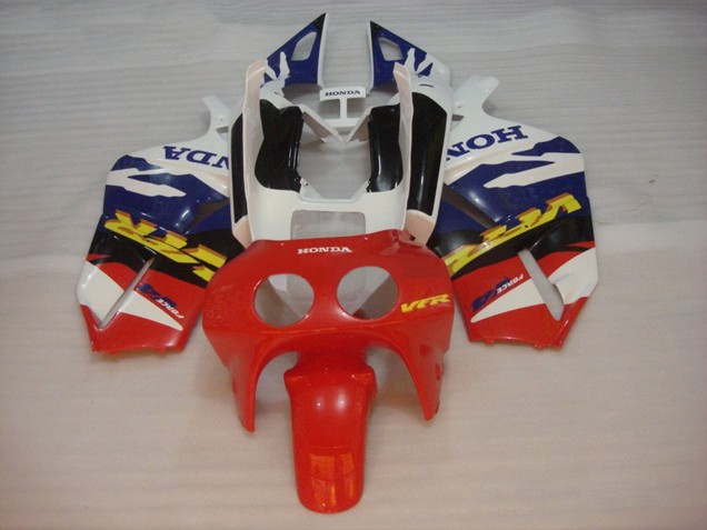 Carenagens Moto Honda VFR400R NC30 1988-1992 - Branco Azul Vermelho