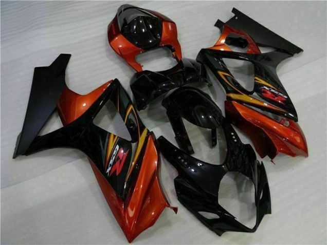 Carenagens Moto Suzuki GSXR 1000 2007-2008 - Preto Laranja