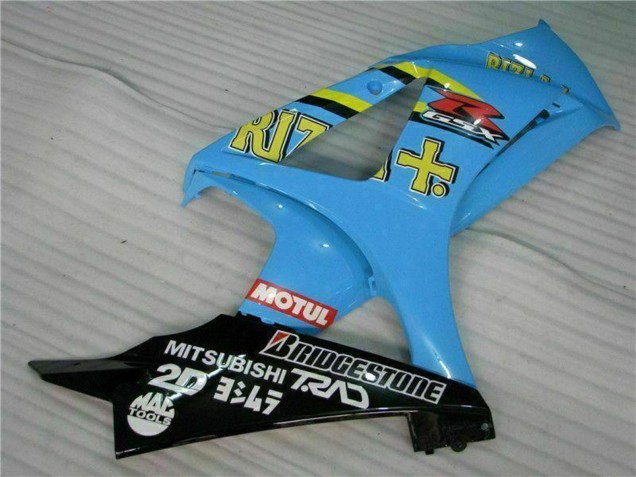 Kits Carenagem Moto Suzuki GSXR 1000 2007-2008 - Azul Ouro Preto Rizla