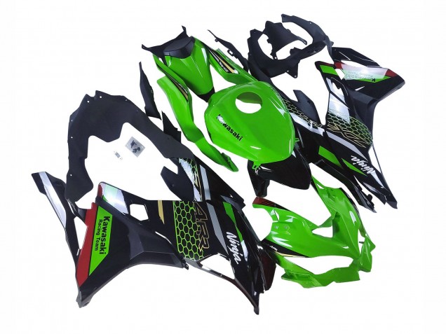 Carenagens Moto Kawasaki ZX25R ZX-25R 2019-2025 - Verde Preto Vermelho Honeycomb