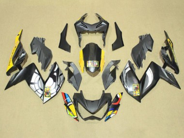 Carenagens Moto Kawasaki Z250/Z300 2015-2016 - Cinzento Amarelo Azul Vermelho Branco