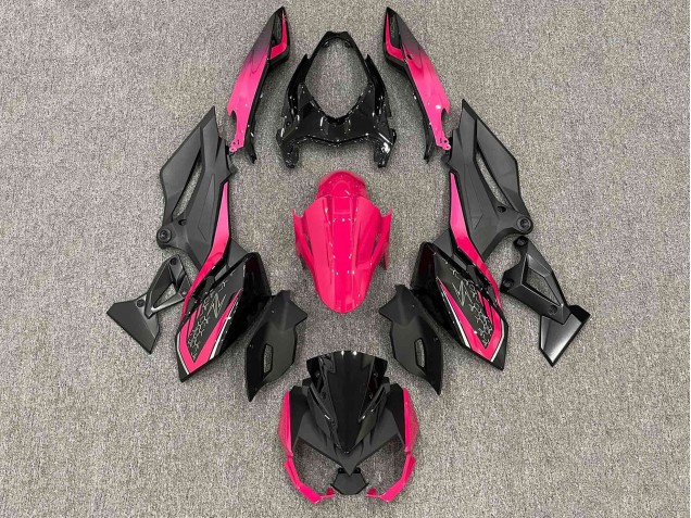 Carenagens Moto Kawasaki Z400 2018-2024 - Preto Fosco Luminoso Rosa