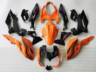 Carenagens Moto Kawasaki Z400 2018-2024 - Laranja Preto Brilhante