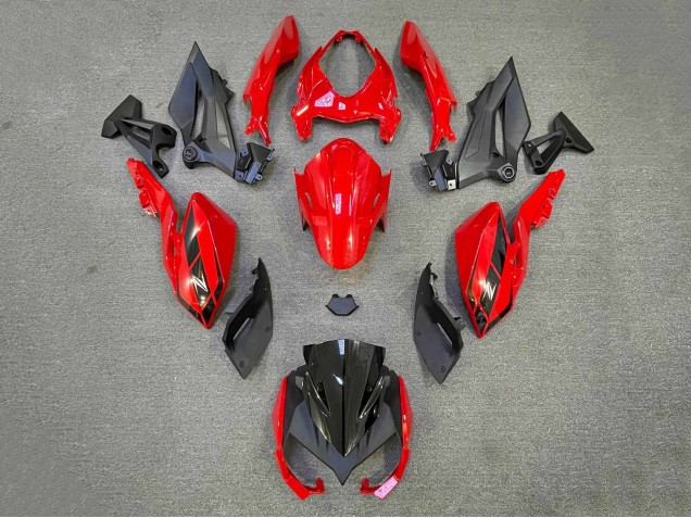 Carenagens Moto Kawasaki Z400 2018-2024 - Vermelho Preto Fosco