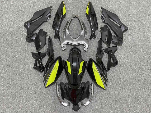 Carenagens Moto Kawasaki Z400 2018-2024 - Preto Fosco Amarelo