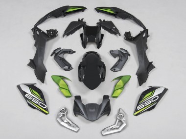Carenagens Moto Kawasaki Ninja Z650 2017-2019 - Preto Verde Prata