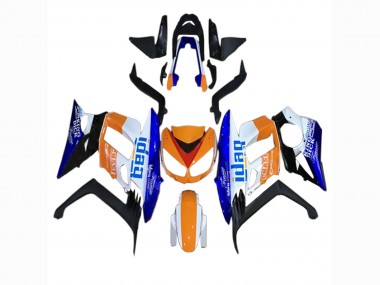 Carenagens Moto Kawasaki Z1000SX 2010-2016 - Laranja Branco Azul Preto