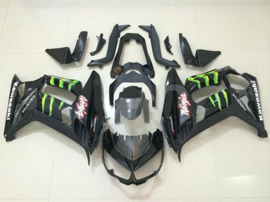 Carenagens Moto Kawasaki Z1000SX 2010-2016 - Preto Brilhante Verde Monstro