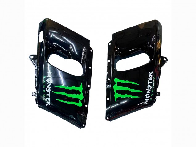 Carenagens Moto Kawasaki ZZR400 1993-2007 - Verde Preto Brilhante Verde Monstro Elf Touch4 Bridgestone