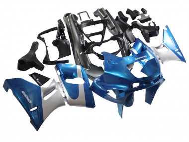 Carenagens Moto Kawasaki ZZR400 1993-2007 - Azul Prata Preto