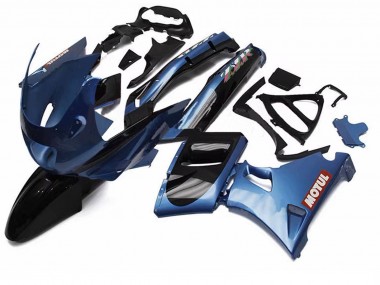 Carenagens Moto Kawasaki ZZR400 1993-2007 - Azul Preto Vermelho Motul