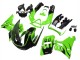 Carenagens Moto Kawasaki ZZR400 1993-2007 - Verde Preto Brilhante Chama