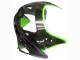 Carenagens Moto Kawasaki ZZR400 1993-2007 - Verde Preto Brilhante Chama