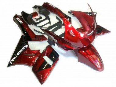 Carenagens Moto Kawasaki ZZR400 1993-2007 - Vermelho Preto Brilhante