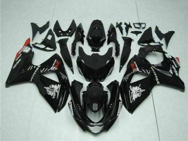 Carenagens Moto Suzuki GSXR 1000 2009-2016 - Preto Brilhante Vermelho Baliza Motul
