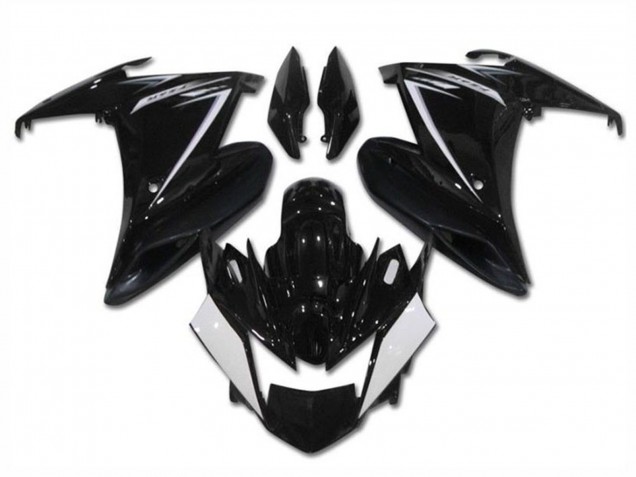 Carenagens Moto Yamaha FZ6R 2009-2015 - Preto Brilhante Branco