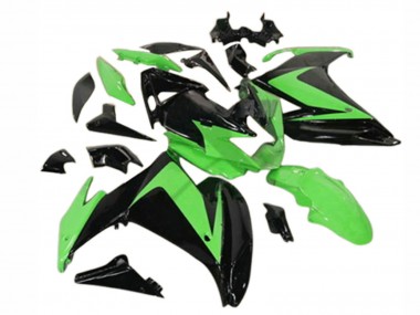 Carenagens Moto Yamaha FZ6R 2009-2015 - Preto Brilhante Verde