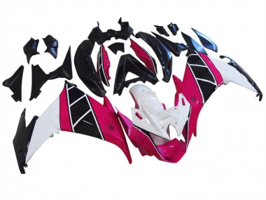 Carenagens Moto Yamaha FZ6R 2009-2015 - Raspberry Branco Preto