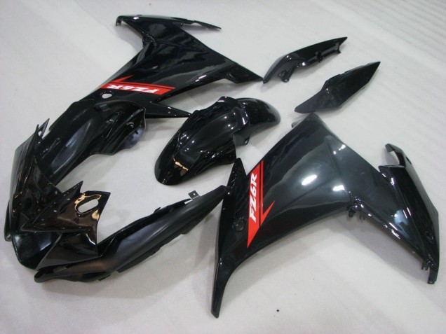 Carenagens Moto Yamaha FZ6R 2009-2015 - Preto Brilhante Vermelho