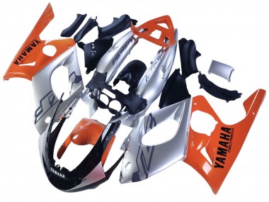 Carenagens Moto Yamaha YZF600R Thundercat 1996-2007 - Laranja Cinzento Preto Brilhante