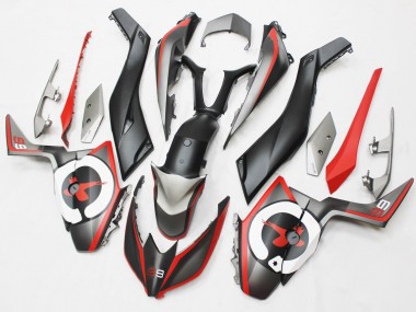 Carenagens Moto Yamaha XMAX300 2017-2021 - Preto Fosco Vermelho Cinzento 99