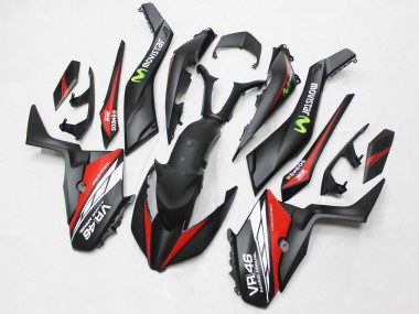 Carenagens Moto Yamaha XMAX300 2017-2021 - Preto Fosco Vermelho MoviStar ENEOS 46