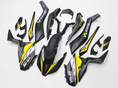 Carenagens Moto Yamaha XMAX300 2017-2021 - Preto Fosco Amarelo MoviStar ENEOS 46