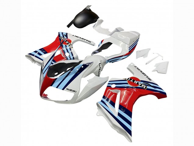Carenagens Moto Suzuki SV650 2003-2013 - Branco Vermelho Azul Martini