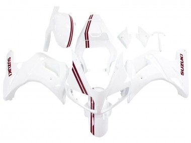 Carenagens Moto Suzuki SV650 2003-2013 - Branco Vermelho Escuro Linha