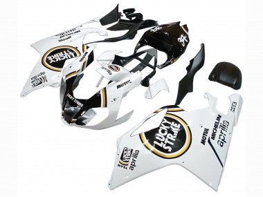 Carenagens Moto Aprilia RSV1000 2003-2006 - Branco Preto Lucky Strike Motul Michelin