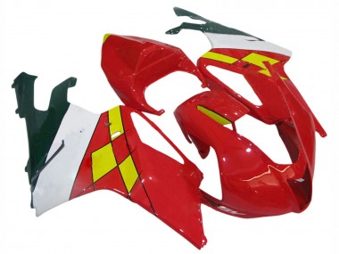 Carenagens Moto Aprilia RSV1000 2003-2006 - Vermelho Amarelo Branco