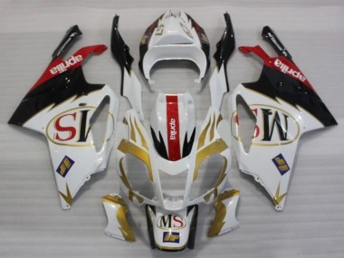 Carenagens Moto Aprilia RSV1000 2003-2006 - Branco Ouro Vermelho Preto