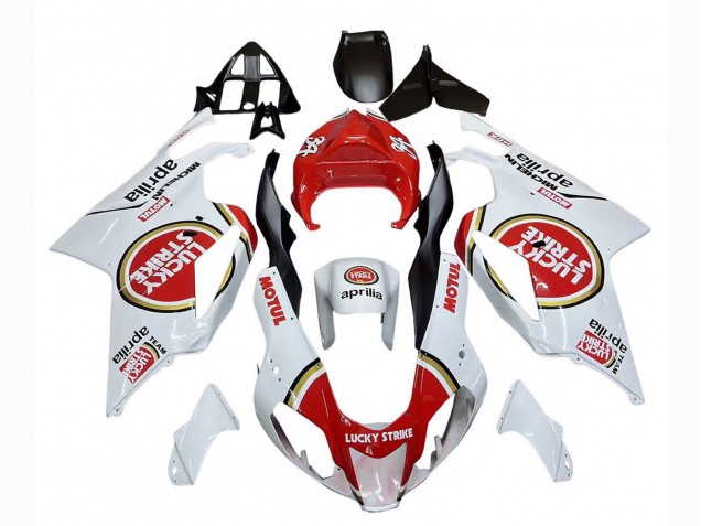 Carenagens Moto Aprilia RSV1000 2003-2006 - Branco Vermelho Lucky Strike Motul 34