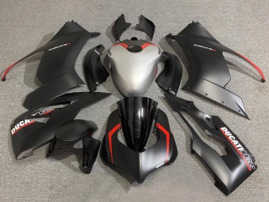 Carenagens Moto Ducati Panigale V2 2020-2024 - Prata Vermelho Preto Fosco Corse