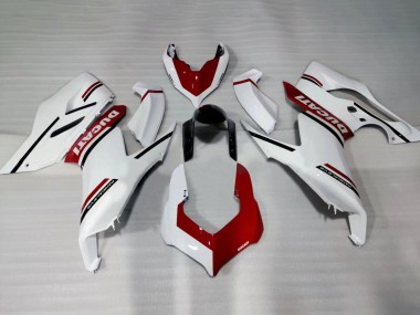 Carenagens Moto Ducati Panigale V2 2020-2024 - Branco Vermelho Preto Brilhante