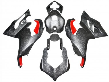 Carenagens Moto Ducati Panigale V2 2020-2024 - Preto Forjado Fibra de Carbono Estilo Vermelho