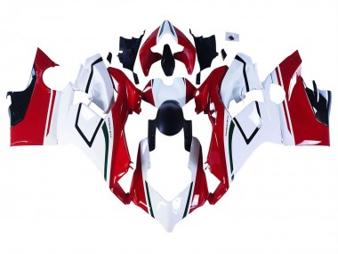 Carenagens Moto Ducati Panigale V4 V4S 2018-2019 - Branco Vermelho Verde Preto Brilhante