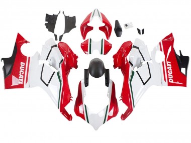 Carenagens Moto Ducati Panigale V4 V4S 2018-2019 - Branco Vermelho Preto Fosco