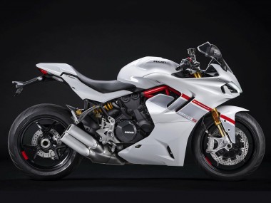 Carenagens Moto Ducati 2021-2024 Ducati Supersport 950/950S 2021-2024 - Branco Prata Vermelho