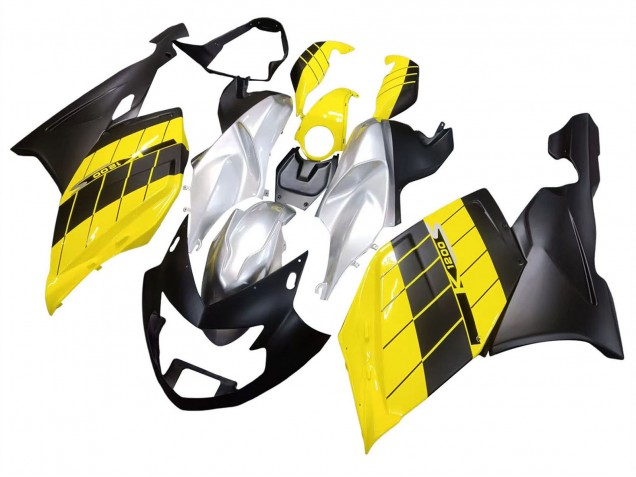 Carenagens Moto BMW K1200S 2005-2010 - Amarelo Prata Preto Fosco