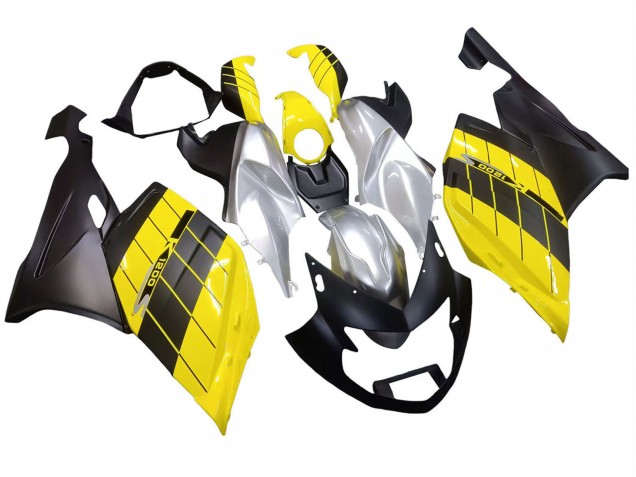 Carenagens Moto BMW K1200S 2005-2010 - Amarelo Prata Preto Fosco